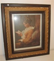Vintage ornate framed 3D portrait of woman.