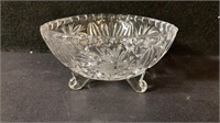 Small Footed Crystal Dish 4" Across