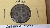 1920 Cuban 10 centos silver coin