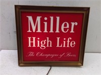 Vtg Miller High Life Lighted Sign     Working