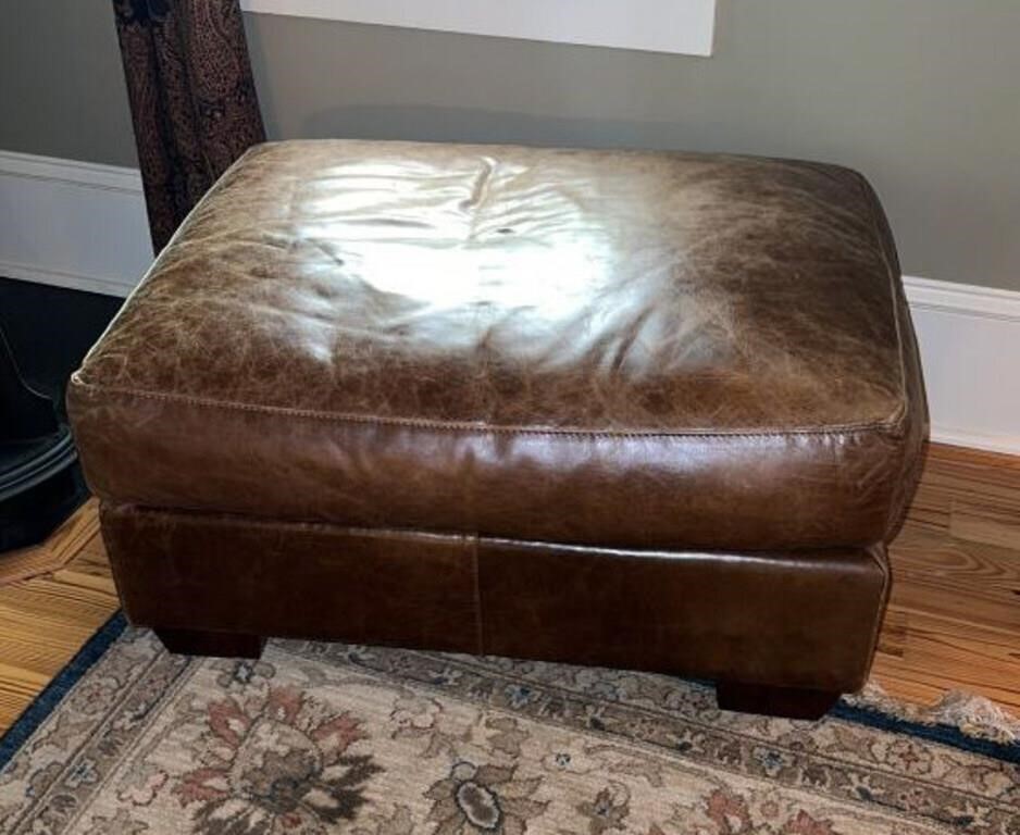 Leather Ottoman