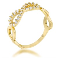 18k Gold-pl. .35ct White Sapphire Infinity Ring