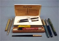 Vintage Black Gold Pen and Pencil Set by Bradley