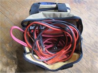 2 JUMPER CABLES AND BATTERY TESTER  IN BAG