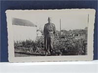 Soldier at Camp  B&W Photograph