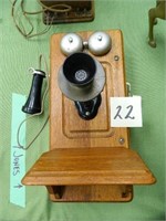 Oak Kellog Crank Style Telephone