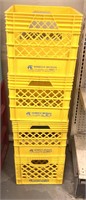 4 plastic milk crates