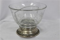 A Sterling Rim Heisey Bowl