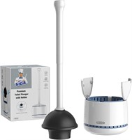 MR. SIGA TOILET PLUNGER WITH HOLDER