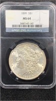 1899 NGC MS64  Silver Morgan Dollar, high $$$