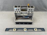24" Level, Tool Caddy & Contents