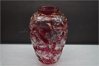 Consolidated Glass Crystal & Ruby Flashed Vase