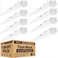 Lightdot Compact 8FT LED Shop Light, 8 pack