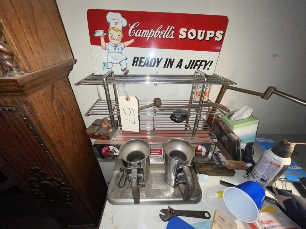 Campbell's Soup Rack w/Soup Heaters