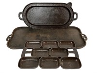 2 Cast Iron Skillets & A Muffin Pan