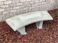 Concrete landscaping bench