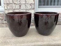2 - small ceramic flower pots