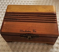 Vintage Cedar Box Souvenir Winchester Virgina