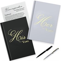 DAMINA Wedding Vow Books His and Hers - 2 Pack