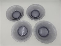 Four PYREX Purple Swirl Bowls