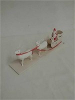 Vintage Santa sleigh with 2 reindeer