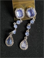 Necklace & Earing Set, 2 Brooch Pins, and Blue