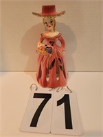 Pink Napkin Doll W/ Fruit Basket