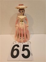 Pink Napkin Doll W/ Blue Gem Eyes and Bonnet