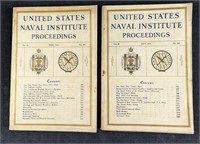 US Naval Institue Proceedings April & July 1933