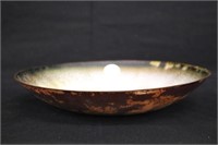 Enamel over Copper Bowl, Signed Leon Stathan