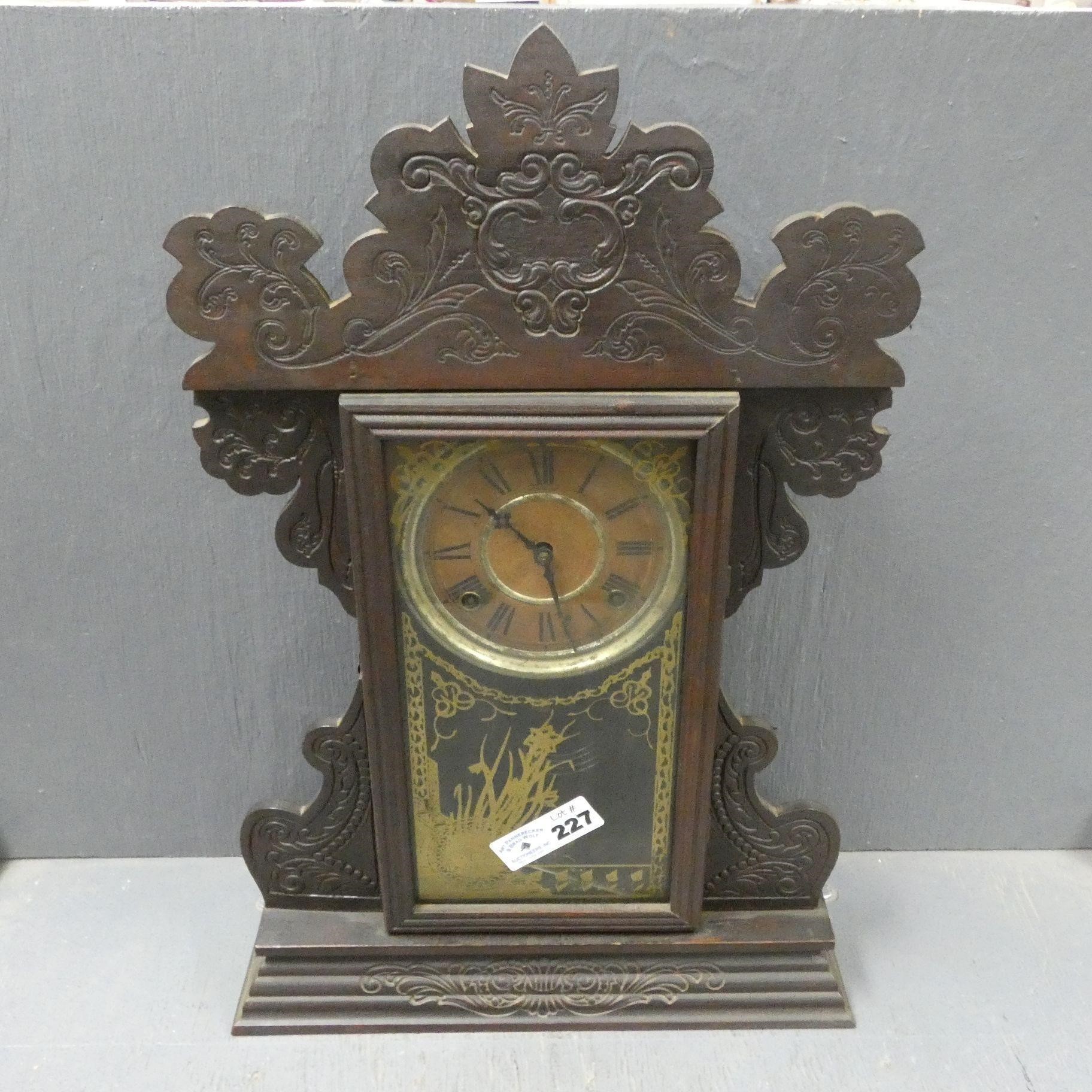 Antique Gingerbread Style Mantle Clock