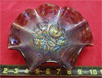 Imperial Pansy Ruffled Bowl