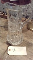 Large 10.5" heavy lead crystal pitcher