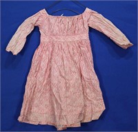 Victorian Baby's Pink Printed Fabric Dress