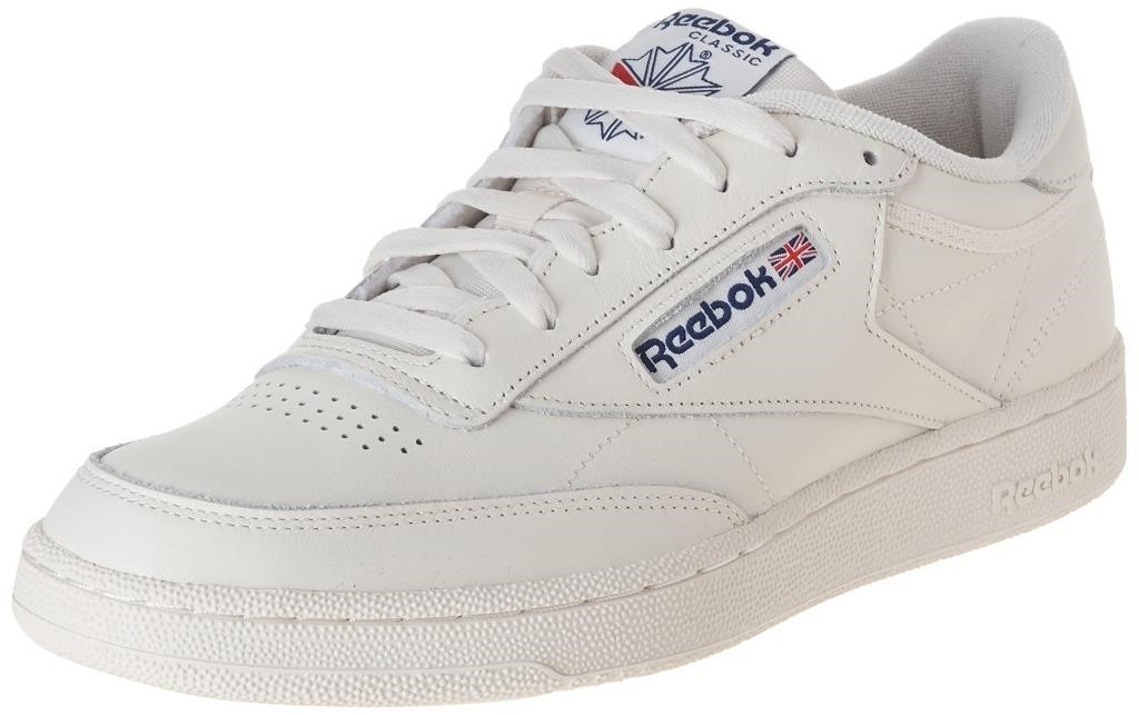 Reebok Mens Club C 85 Shoes Sneaker, Chalk/Chalk/C