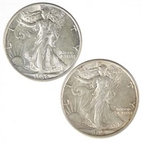 1917 & 1936 Walking Liberty Half Dollars (Nice!)