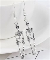 HALLOWEEN SKELETON DROP DANGLE EARRINGS PUNK