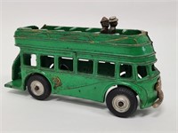 Vintage Arcade Cast Iron Double Decker Bus