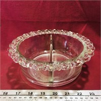 Divided Glass Bowl (Vintage)