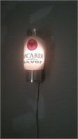 Vintage Bacardi Silver wall light working