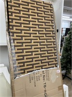 Woven four panel room divider