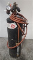 Acetylene Tank w/ Gauge & Hose, Reads Empty, No