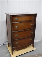 Bow Front Mahogany Tallboy Dresser