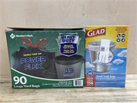 90 ct 39 gallon trash bags & value pack of 4