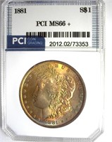 1881 Morgan MS66+ LISTS $5500