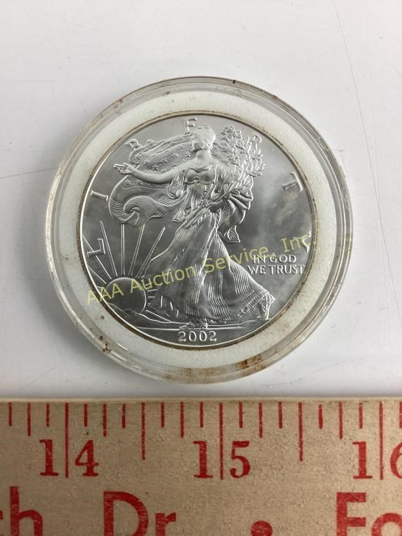 2002 US 1 oz fine silver Liberty dollar