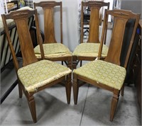 Set of (4) Vintage High Back Dining Chairs