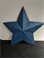 Blue metal 24-in decorative star