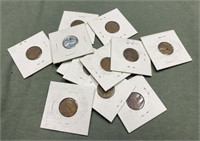 Group of Carded Wheat Cents