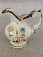 SM DECOR PITCHER W/ FLOWER DESIGN